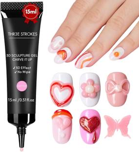 THR3E STROKES 3D Sculpting Gel Nail Glue for Nail Art & Nail Design | Sculpture and Decoration