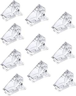 TREXEE 10 Pcs Manicure Nail Art Tools Nail Clips for Polygel, Nail Extension Gel Quick