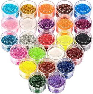 JHINTEMETIC Fine Glitter for Nails, Resin, Art N Craft & Festive Supply Glitter (Pack of 12)