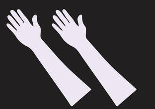 AcrylicHand Acrylic Hand for Mehandi Practice Acrylic Hand 40CM Reusable Washable Acrylic