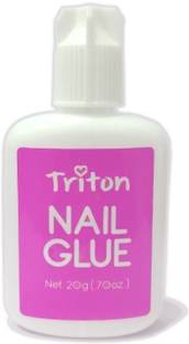 TRITON Nail Adhesive 20g / 0.70 oz, Nail Decorations, Art Accessories, Broken, Cracked, Artificial or Fake Nails, Best Manicure Glue for Nail Artists