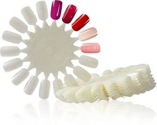 PEACORA 10 Palettes 20 Nail Tips Display Board for Nail Art Design Pattern Practice