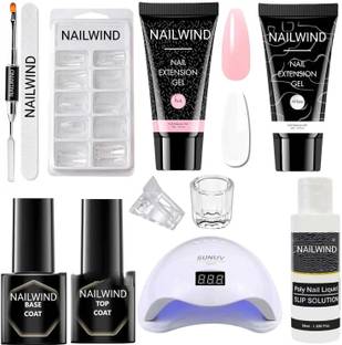 NAILWIND Polygel Nail Extension Kit, Glossy Finish, 30 ml Each