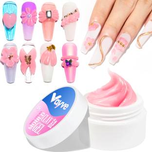 Vayve 3D Moulding Nail Art Clay Gel - Non-Sticky, Perfect for Extensions & Designs