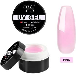 THR3E STROKES Builder Gel | Pink Builder UV Gel | Nail Extension Gel | Glossy Nail | Nail Art