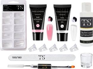 THR3E STROKES Acrylic Nail Extension Set | Poly Nail Gel Extensions at Home Nail Art Combo Kit