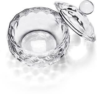 Gleevia Acrylic Liquid Dappen Dish Glassware with Lid for Nail Art Manicure Tools