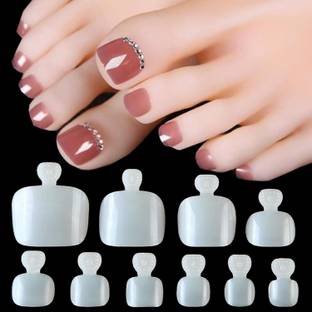 NAILWIND Toe Nail 500PCS False Nails Artificial Clear DIY False Toe Nails Fake Nails Natural