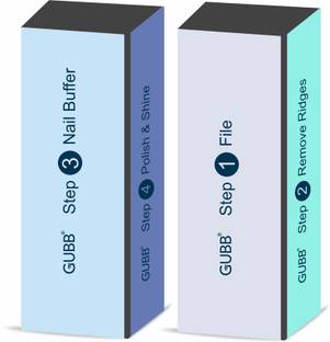 GUBB Block 4-Way Nail Buffer | Smooth, Shape, and Shine for Perfect Nails