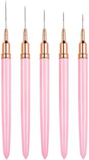 KIRA Nail Art Brushes, 5Pcs Super Fine Strip Brush Set for Long Line Thin Drawing