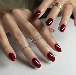 feelhigh 24 Press On Nails Tips Natural Reusable Stick on Nails Jelly Glue on False Nails