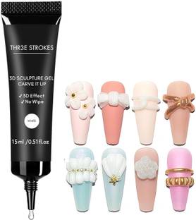 THR3E STROKES 3D Sculpting Gel Nail Glue for Nail Art & Nail Design | Sculpture and Decoration