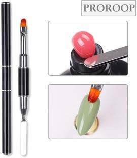 VENALISA Dual-Ended Nail Spatula Brush Poly Builder Gel Tool Builder Gel Nail Brush
