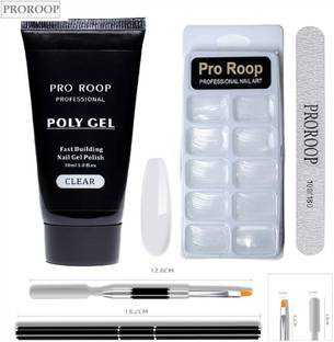 Proroop Poly Nail Extension Gel Kit for Builder Gel Nail Art Kit Nail