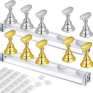 RUBY FACE 1 Pcs Set Acrylic Nail Design Practice Stands Magnetic Nails Holders Training