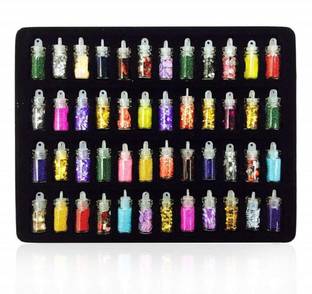 Grapits Nail Art Sequins Glitter Stickers Powder Manicure Polish Mixed Design Case Set