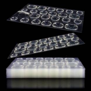 Huda Girl Double-Sided Nail Jelly Stickers, Super Sticky for Manicure - 8 Sheets (192 Pcs)