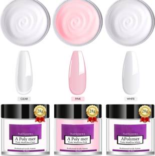 THR3E STROKES Acrylic Nail Powder, Colored Acrylic Powder for Acrylic Nail Extension Carving