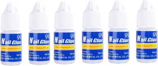 MioShade 6 Pieces Waterproof & Long Lasting Nail Glue for Artificial Nails 3gm Each