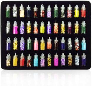 RUBY FACE 48 Bottles/Set DIY Nail Art Charms Kit Contain Random Nail Art Pearl Sequin Nail