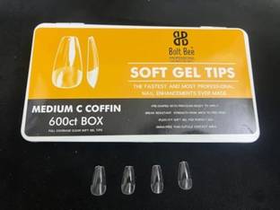 BOLT BEE Soft Gel Nail Tips Nail Salons DIY Nail Art with Box 600PCS