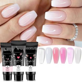 BOZLIN 3 Pcs Polygel Tubes for Nails Extensions Nail Art Manicure Acrylic gel Varnish