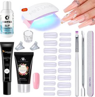 costica | polygel nail extension kit | nail art kit | required practice of 2 3 times |