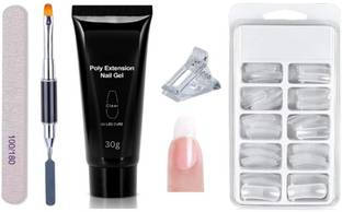 NPAH Poly Nail Gel Extension Kit for Nail Art Kit Nail Extension Set (5 IN 1)