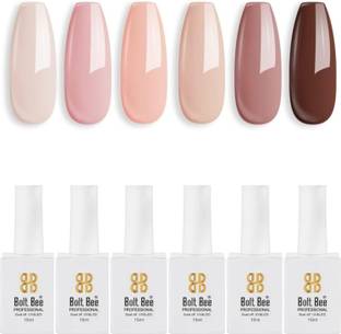 BOLT BEE Gel Nail Polish Kit Set of 6 Colors Soak Off LED