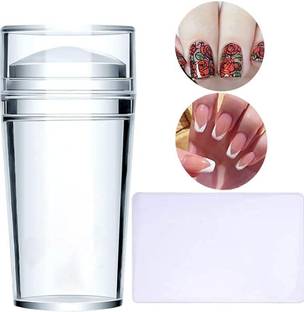 RANORE Jelly Silicone Nail Stamper for French Nails - Nail Stamper with Scraper