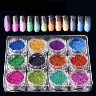 RANORE 12pcs Colors Nail Glitter Dip Powder Set- Nail Chrome Powder For Nails