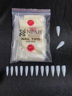 NPAH Acrylic Nail Tips – 500 Pieces False Nails 12 Size for Extension