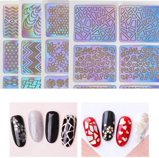 B inik Nail Art Stencils For Girls to Make Nails Party Look (6 stips)