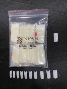 NPAH 500PCS Half Cover False Nails Tips - Acrylic Nail Tips, 10 Sizes