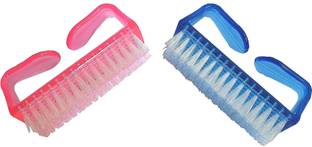 Scheibe Set Of 2Pc Handle Grip Nail Brush Hand Finger Toe Nail Cleaning Brush