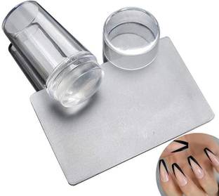 Scheibe Soft Silicone Jelly Nail Stamper Tool Nail Art Stamper Kit for French Nail