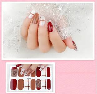 Aiyi Red Glitter Nail sticker self adhesive party Nail art