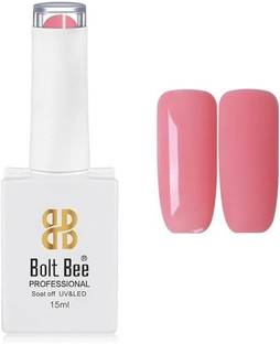 BOLT BEE 15ML Gel Nail Polish 1Pc Clear Pink Glitter Nail Polish Soak Off UV LED