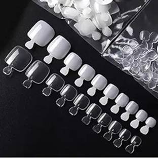 BOLT BEE 500PCS False Nails Artificial Clear DIY False Toe (natural)