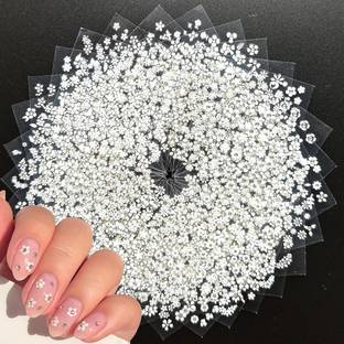 Verilux 30 Sheet Mini Flower Nail Sticker Set Self Adhesive French Tips Nail Art Decals