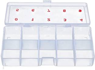 D Nails Nail Art Tip Storage Organizer Box Case-Empty 10 Space Nail Art Tip Storage