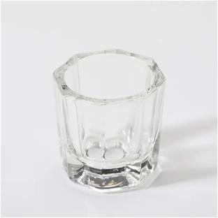 Gleevia Dappen Dish for Nail Art Acrylic Liquid, Clear Glass Monomer Liquid Bowl 1pc