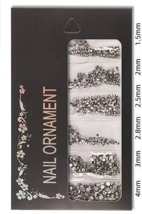 RANORE Crystal Nail Art Rhinestones Glitter Diamond 3D Tips Decoration