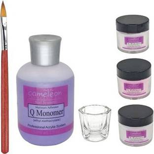 NAILWIND Acrylic Nail Extension Kit, Acrylic Powder x3, Monomer