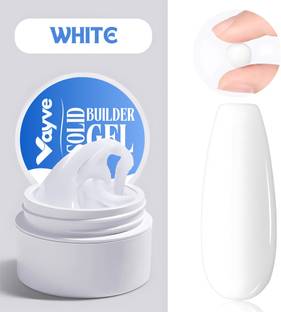 Vayve Solid Builder Gel for Nails, Hard Gel for Nails 3D Sculpting Gel - White