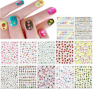 J & F Premium Quality of Nail Art Sticker ( Set of 12 )