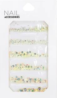 Niczico Fancy Nail Art Decoration Menicure Shiny Mix Shapes Nail Ring Stone Kit