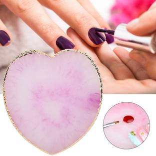 RANORE Nail Polish Color Mixing Resin Nail Holder Nail Art Mixing Tools(Heart Shape)
