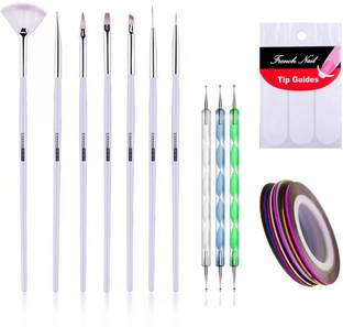Syco Style 7 Nail Brush, 3 Dotting Pen,3 Nail Tape and 1 Tip Guide
