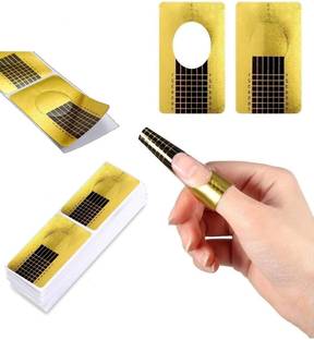 RANORE Best 50Pcs Self-adhesive Nail Art Extension Guide Forms For Acrylic UV Gel Tips